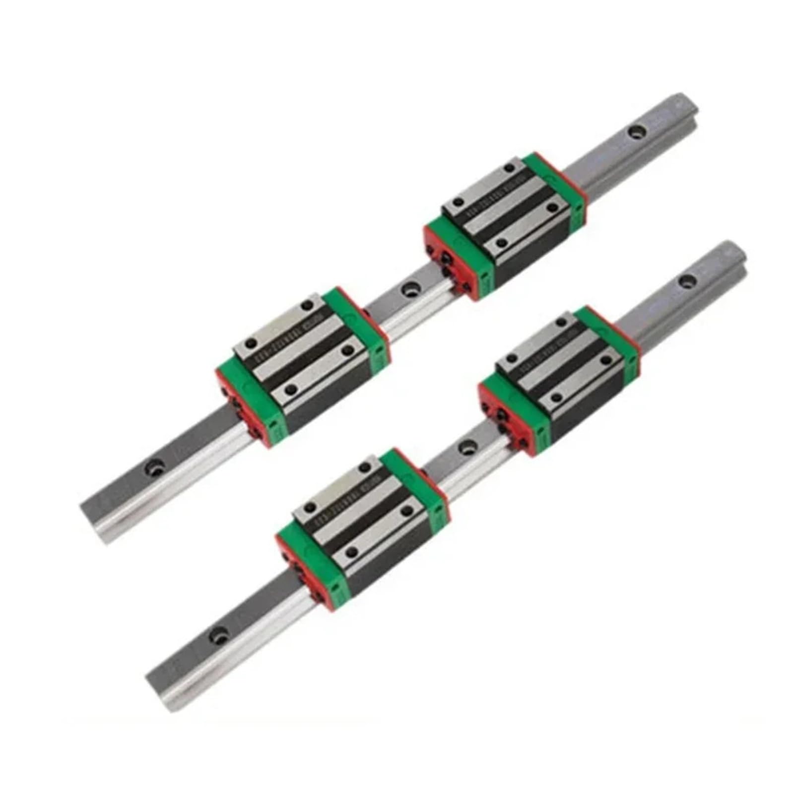 2 szt. HGR15 HGH15 kwadratowa prowadnica liniowa szerokość 15 mm długość + 4 szt. wózków blokowych HGH15CA/kołnierz HGW15CC grawerowanie routera CNC (HGH15CA, 1000 mm)