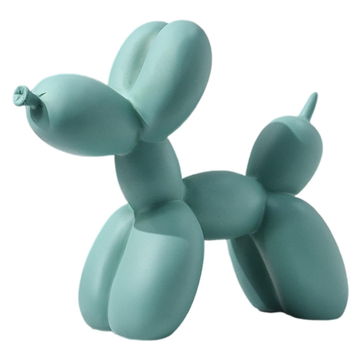 Creative Balloon Dog - Colorful Dog Statue, Resin Animal Sculptures, Bright Color Abstract Home Decor for Home, Office(Cyan)