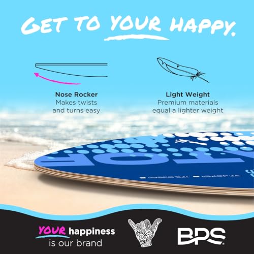 BPS 'Gator' 35" Skim Board - Epoxy Coated Wood Skimboard with Traction Pad - No Wax Needed - Skimboard for Kids and Adults (Dark Blue) - Thumbnail 5