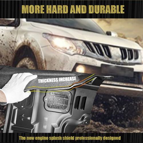 Image of New Engine Splash Shield Fit for Audi Q5 2009-2017 Under Engine Cover Compatible with Q5 2010-2016 Engine Guard Fit for Q5 2011 2012 2013 2014 2015 Front Engine Gearbox Guard