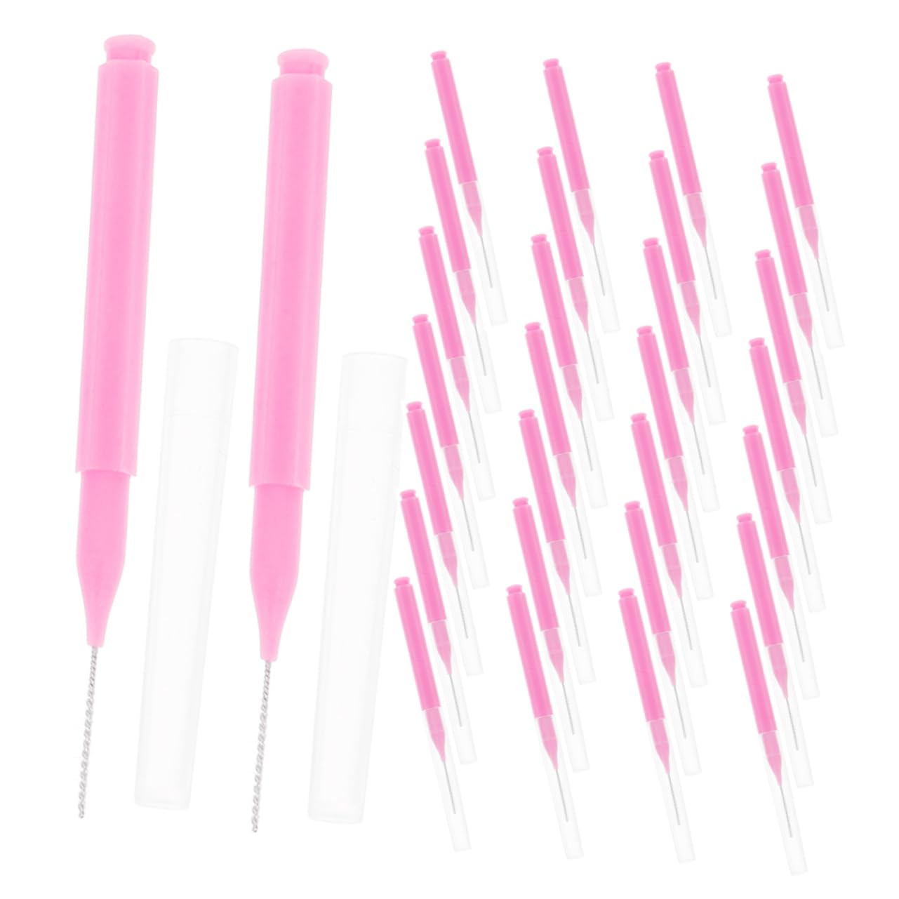 Palillos Interdentales 200 Piezas Rosa Pp Acero Inoxidable