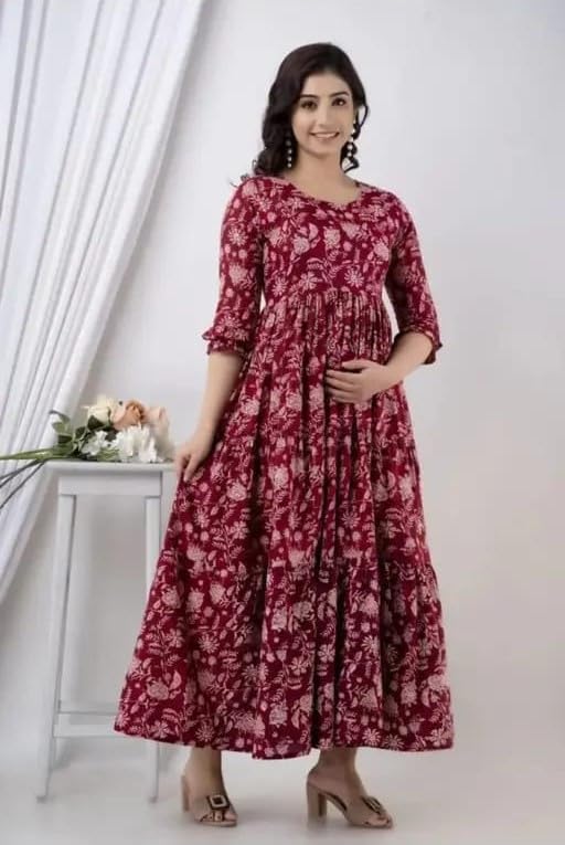 RPF Women Stylish and Comfortable Maternity Kurta - Cotton Top for Pregnancy, Casual & Nursing Friendly with Trendy Design for Everyday-Wear-image-49