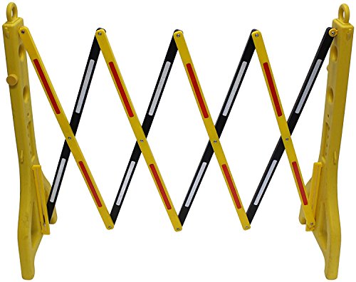 Mobile Plastic Expandable Barricade System - Safety Barrier Gate- Yellow and Black