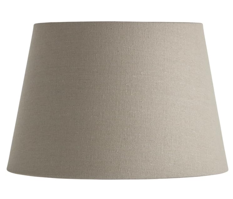 National Lighting Modern Lampshade Grey Linen Effect Fabric Lampshades - 10-Inch Tapered Light Shade - 60W 240V E27/B22 GLS Incandescent or LED (Not Included)
