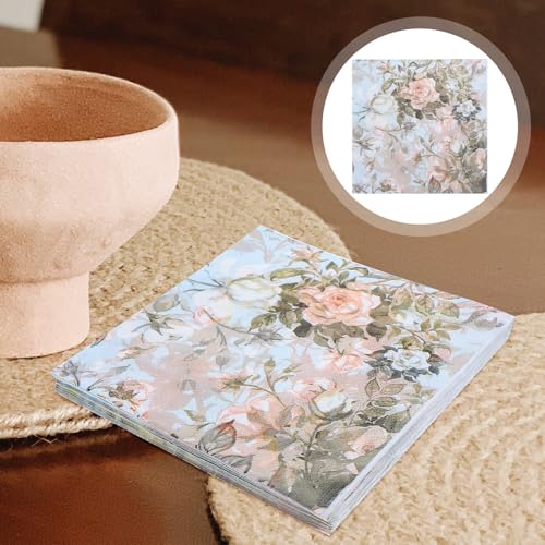 Servilletas de papel ideales para fiestas y hogar con elegante estampado floral vistoso 7