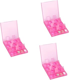 FOMIYES 3 Peças 20 Compartimentos Recipiente De Contas Caixa De Armazenamento De Jóias Recipientes De Armazenamento De Contas Recipientes De Plástico Transparente Organizador De