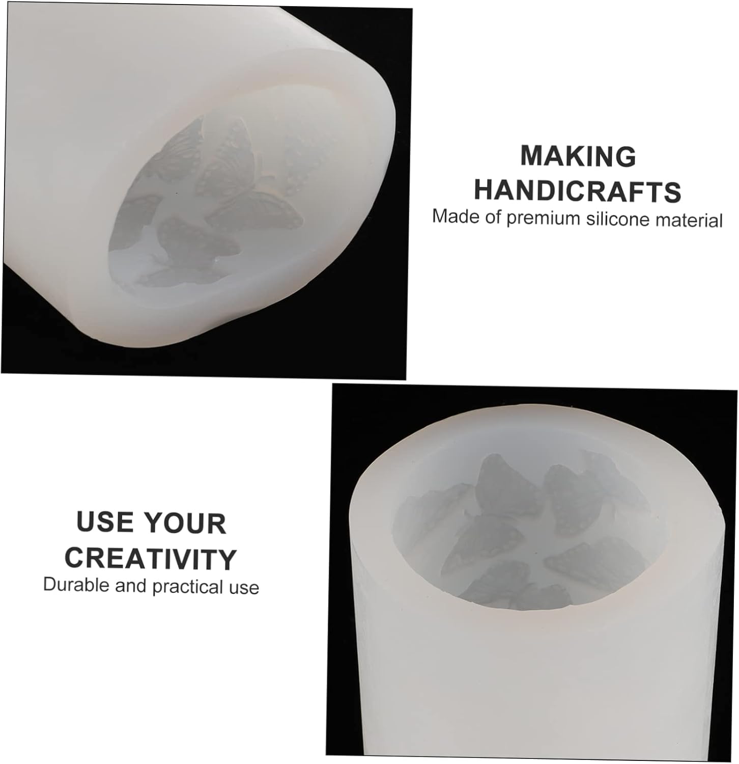 Reusable Silicone Cylinder Candle Mold for Home DIY Craft Projects