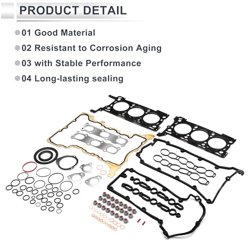 Image of Cylinder Head Gasket Set for Jeep Grand Cherokee 3.0L 2014-2019 Engine Intake Exhaust Valve Cover Gaskets No.68147399AA 1 Set