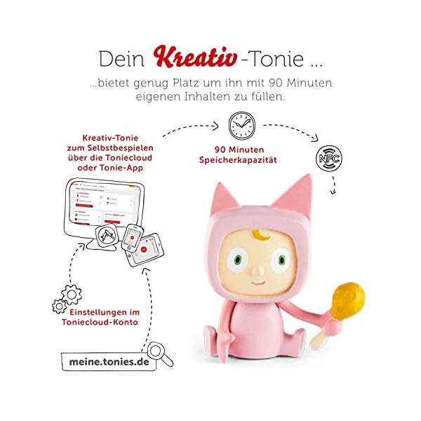 tonies 02-0005 Hörfiguren für Toniebox - Kreativ Indianerin - ca. 90 Minuten Speicher für Deine Musik, Geschichten… – Bild 4