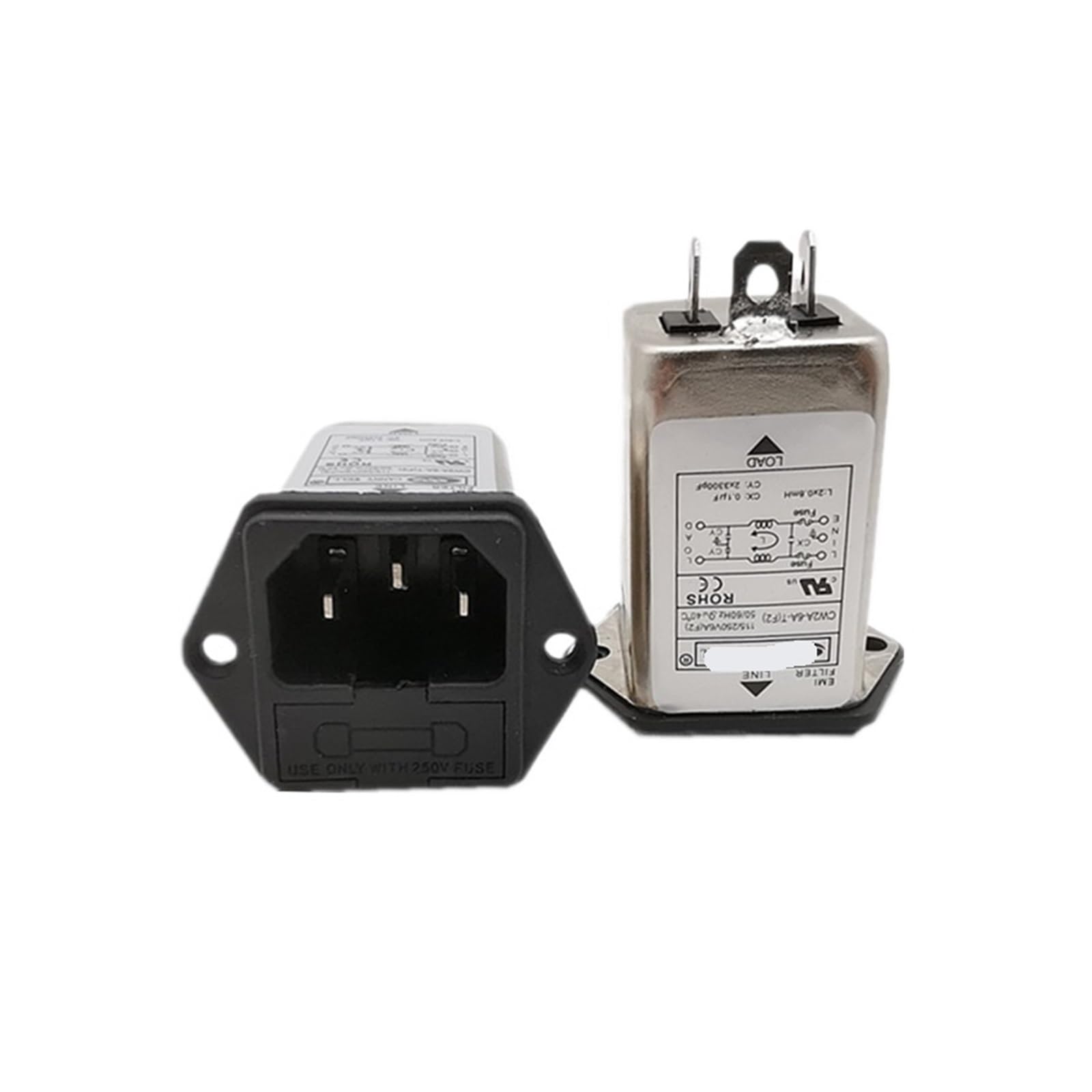 Power Filter CW1B-10A-T 10A 6A CW1B-06A-T(CW2A -06A -T F2 Double Fuse)