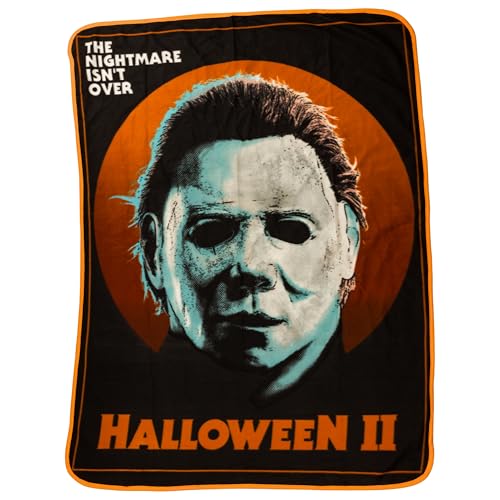 Silver Buffalo Halloween II the Nightmare Isnt Over 45 x 60 Fleece Throw Soft and Cozy Blanket 180 GSM