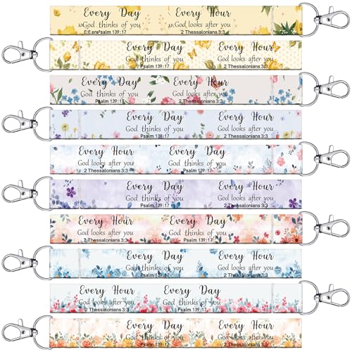 Equsion 50 Pcs Christian Bible Keychain Gifts Bulk for Women
