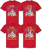 Custom Mickey and Minnie Family Vacation Shirts 2025, Personalized Matching Castle Tees, Group Birthday Trip 2025 Shirts, Youth Red Large
