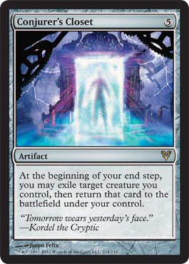 Amazon.com: Magic The Gathering - Conjurer's Closet Artifact Card (1) -  Ungraded - 2012 - Fantasy Theme : Toys & Games