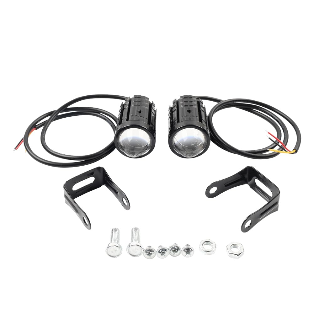 BACAR Cnfang4 Fog Lamp Driving Spot Light Hi-Lo Beam Headlight 2 Pcs For motorcycles/dirt bike/trucks/SUVs/UTV/ATV, cars, etc. White