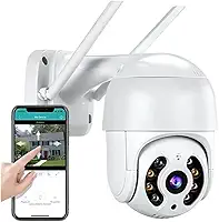 Câmera de Segurança IP Wi-Fi Externa Prova D'água IP | Full HD 1080p, Visão Noturna Colorida, PTZ 360º, Áudio Bidirecional e Acesso via Celular | Câmera de Monitoramento Residencial e Comercial