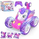 Buoeuik Macchina Telecomandata Bambina, Giocattoli Unicorno Giochi Bimba 3 4 5 6 7 Anni Femmina Macchinina Radiocomandata Acrobatica Auto RC Gioco Bambini Regalo Compleanno Natale Car Rosa