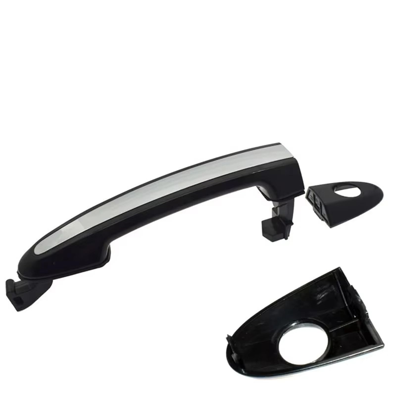 Kpuwers Front Left With Hole Exterior Door Handle Front Rear Left Right Outside Door Handles 82651-2B000 82661-2B000 83651-2B000 83661-2B000 For Hyundai For Santa For Fe 2007-2012 Handles Replacement(Front Left With Hole)