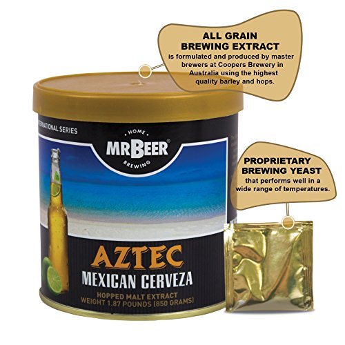 Mr. Beer Aztec Mexican Cerveza 2 Gallon Homebrewing Refill, Multicolor #TOP4
