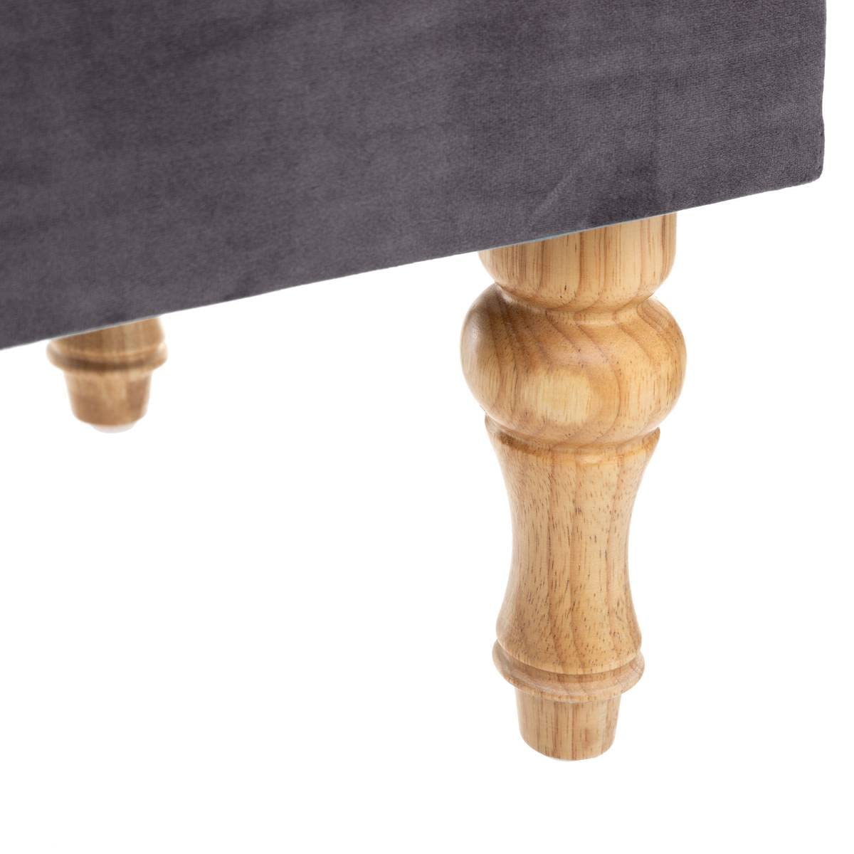 ATMOSPHERA CREATEUR D'INTERIEUR Banco de Terciopelo Seguro Gris Invierno