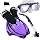 Set de Equipo para Buceo y Snorkel Promate con Máscara, Snorkel, Aletas y Bolsa, Talla Small-Medium, Color Morado