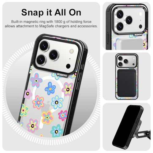 Protection iPhone 17 Pro antichoc coque transparente noire compatible MagSafe - 7