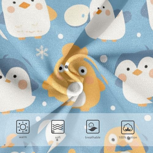 KLL Seamless Pattern Penguins Little Boys Soft Briefs Breathable Undies3
