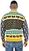 Costume Agent Wu-Tang Clan Logo Ugly Christmas Sweater - 3X-Large, Black - Ugly Christmas Sweater Unisex - Funny Ugly Christmas Sweater