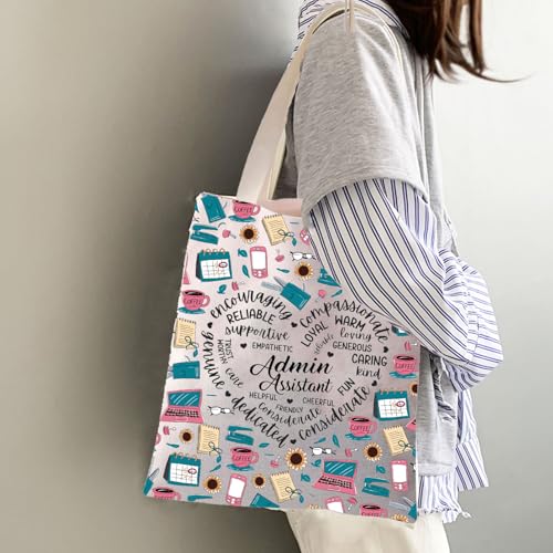 JYTAPP Admin Assistant Canvas Tote Bag Admin Professional Gift Administrative Secretary Shoulder Bag for Coworker 5