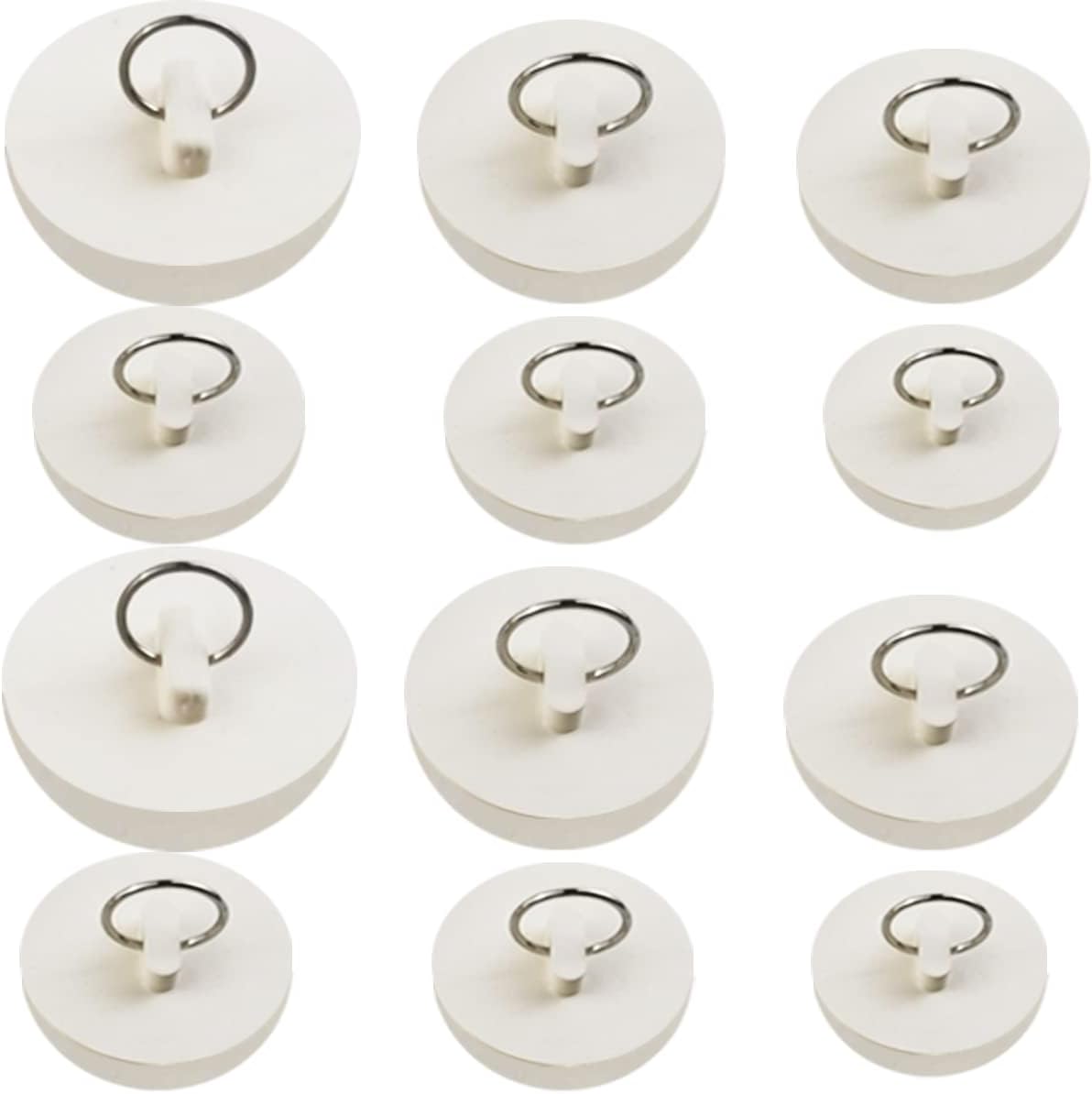 NSBELL 12PCS Rubber Sink Stopper, Drain Stopper Bath Tub
