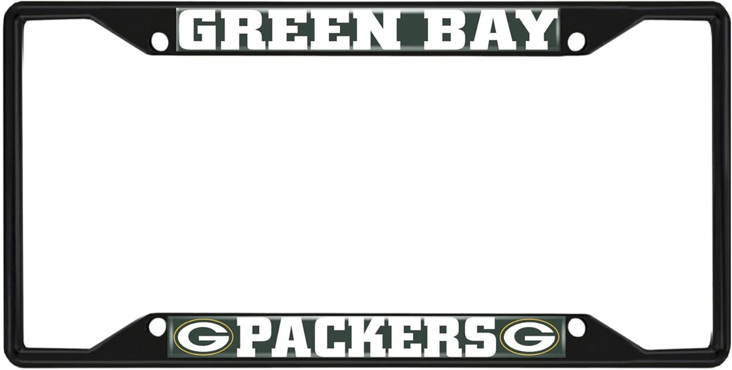 FANMATS NFL Unisex-Adult Black License Plate Frame