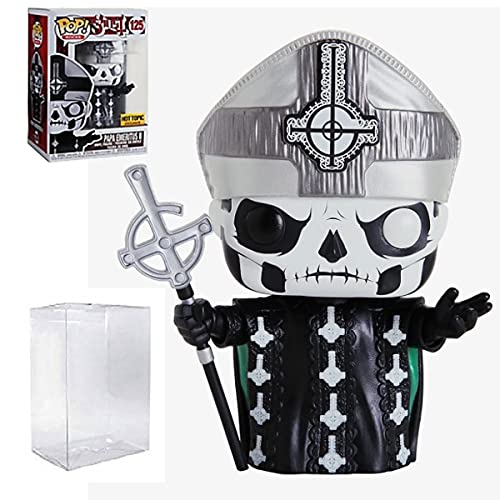 Figura de vinilo Ghost Pop! Rocks Papa Emeritus II #125 – Exclusivo tema caliente (incluye un protector Ecotek Pop Box)
