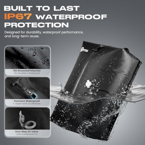 GYTBL Travel Vacuum Bags with Wireless Pump, High Compression Space Saver, IP67 Waterproof Reusable Vacuum Sealer Bags for Clothes, Suitcase & Storage Backpack Organization (2 Pack) - image 4