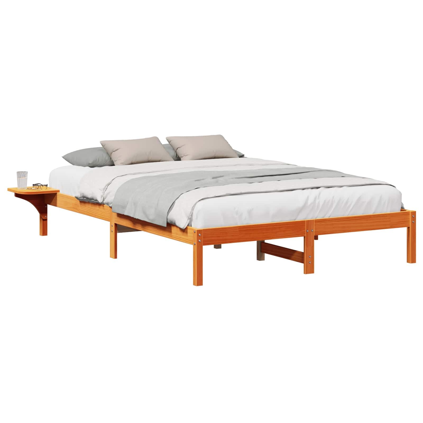Lite drewno sosnowe Nowoczesny minimalistyczny styl Loft 160x200 cm Brązowy