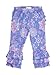 RuffleButts® Baby/Toddler Girls Stretchy Flare Pants w/Ruffles - Shimmer Snowflakes, 4T