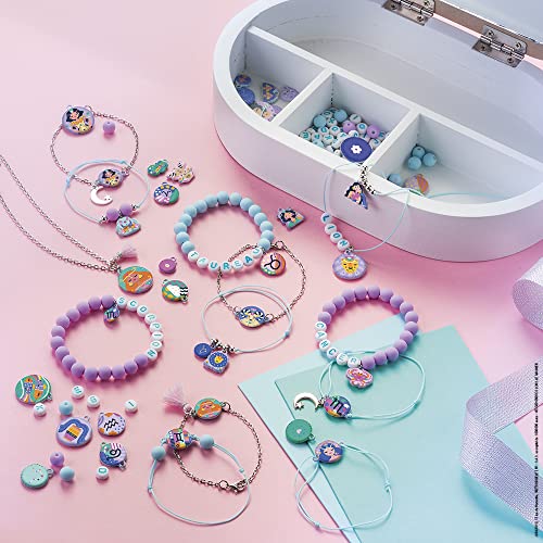 Janod - Bastelset 14 Astro-Schmuckstücke - Les Ateliers Bijoux - Kreatives Hobby Kinder - 12 Armbänder + 2 Halsketten - Feinmotorik und… – Ansicht 6