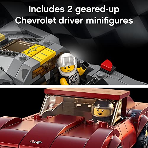 Image of LEGO Speed Champions Chevrolet Corvette C8.R Race Car and 1968 Chevrolet Corvette 76903 Building Kit (512 Pieces)