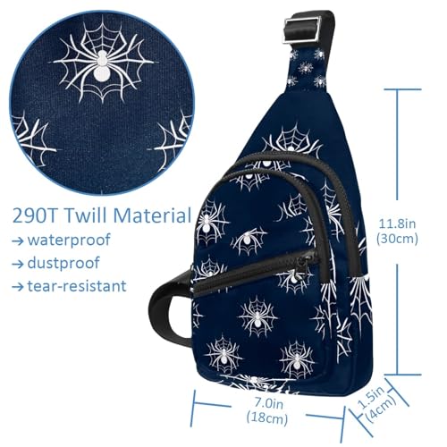 Sac à dos à bandoulière multicolore style araignée taille unique ajustable - 4