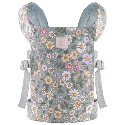 GAGAKU Portabebés para niños, portabebé de Peluche con Correas Ajustables para muñeca, Accesorios para muñecas, Verde