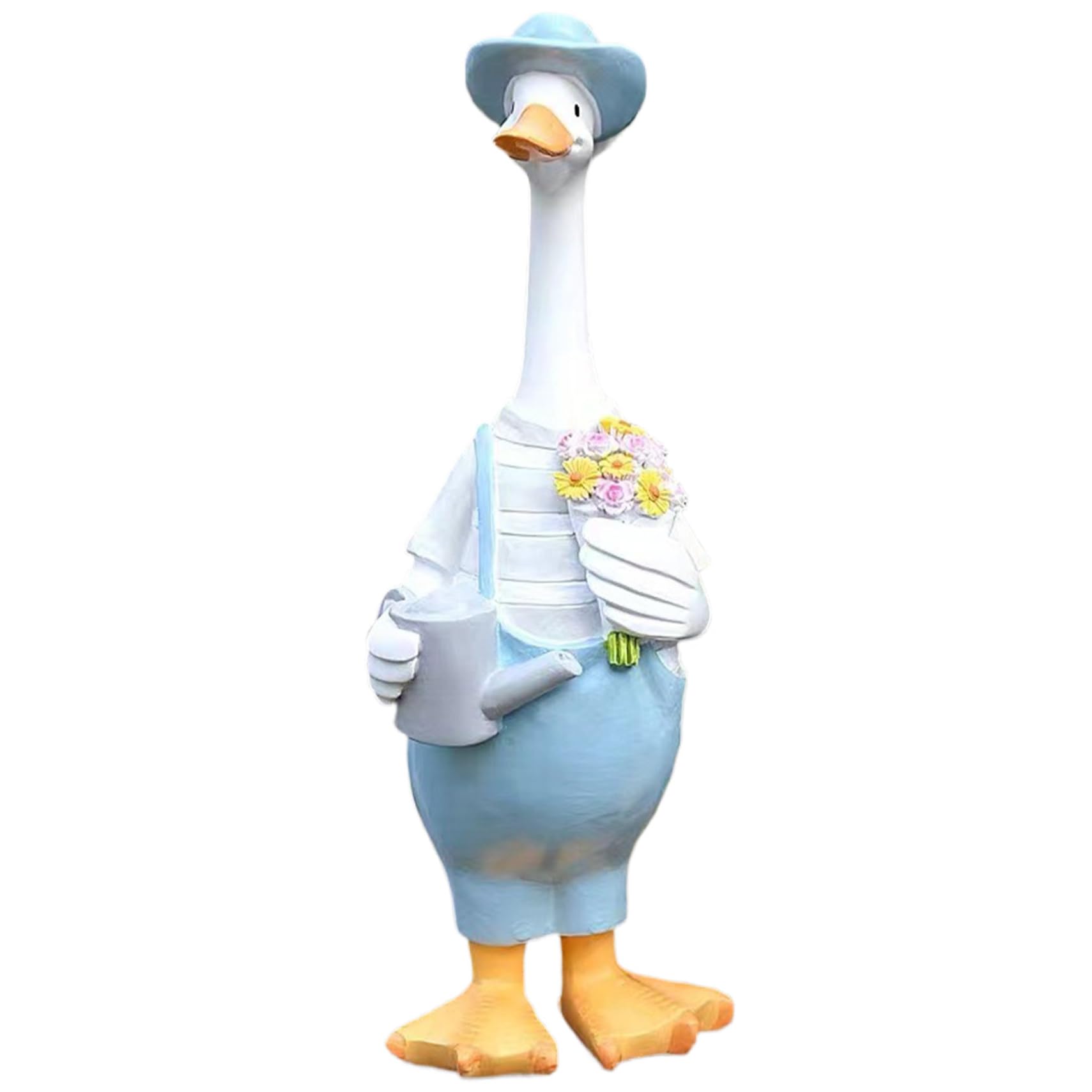 Figurine canard résistante aux intempéries pour décorer une cour sans entretien