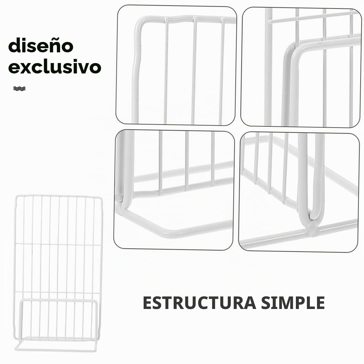 PRETYZOOM Separador de Congelador de Hierro Ajustable y Resistente para Refrigerador, Organizador de Estantes Adecuado para Hogares y Supermercados, Paquete de 2 Piezas