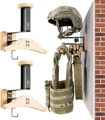 Image of ONETIGRIS Tactical Gear Wall Mount, Heavy Duty Helmet & Plate Carrier Rack