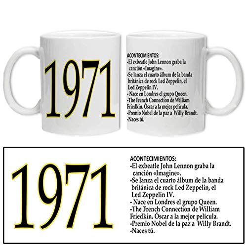 L'Informal Tazas acontecimientos años cumpleaños Eventos (1971)