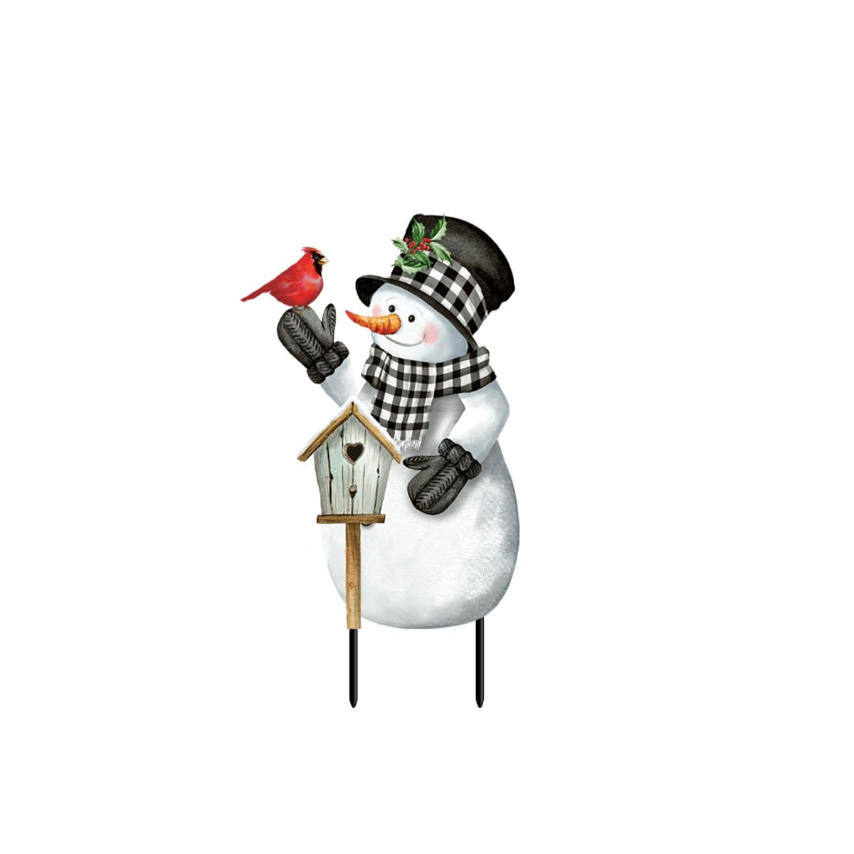 Briarwood Lane Winter Metal Art x Checkered Snowman for Winter Metal Art