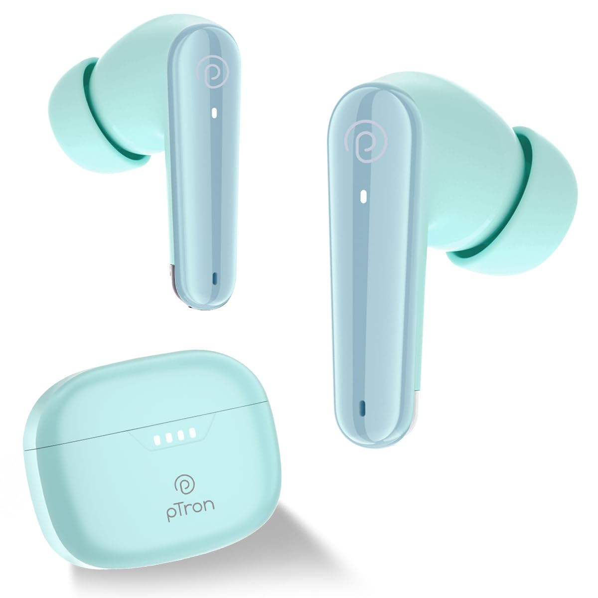 pTron Bassbuds Spark in-Ear TWS Earbuds with Stereo Sound, 40Hrs Playtime, Stereo Calls, Bluetooth V5.3 Headphones with Quick Pairing, Touch Control, Voice Assistant, Type C Charging & IPX5 (Blue) — Amazon image 13