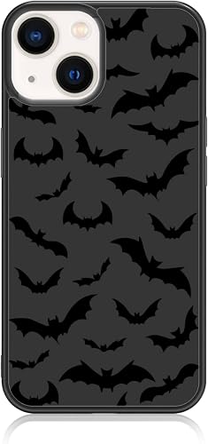 aiyaya for iPhone 13/14 Case Cool Black Bat Phone Case for Men Teen Boys Kids Bo