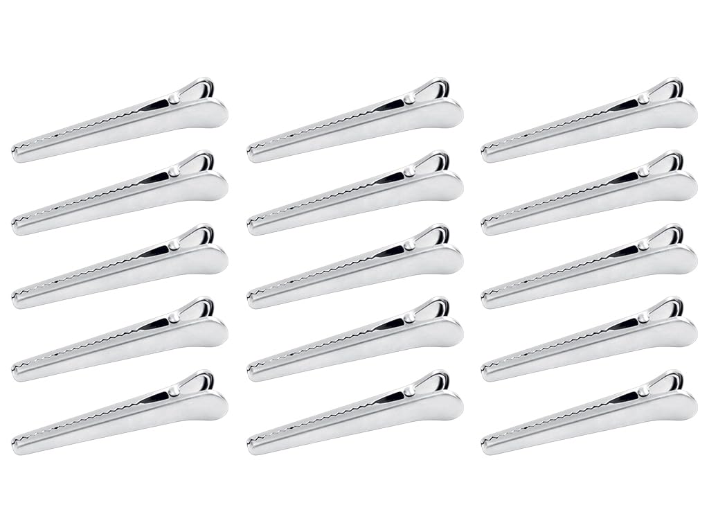 Abiyou 15 Stück Edelstahl Verschlussclips, 11.5CM Verschlussclips Edelstahl Clips, Verschlussklammern Metall, Verschlussklammern Metall langlebig, für Küche, Haus, Lebensmittel, Brotbeuteln