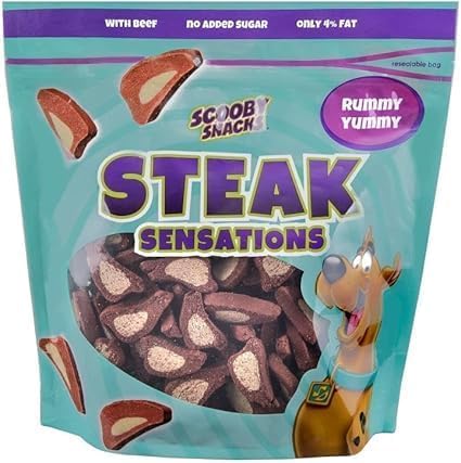 ark future Scooby Snacks Steak Sensations Dog Treats - 700g Pack of Savory, High-Protein, Natural Ingredients