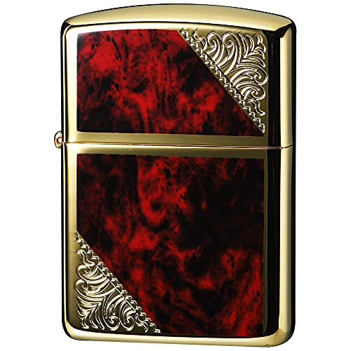 ZIPPO(ジッポー) ライター アーマー ベネチアン 両面加工 ゴールドメッキ 赤 162GW-RM
