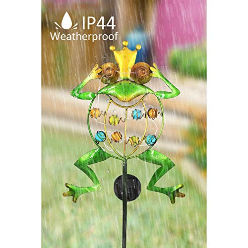 Flameer Luzes Solares do jardim Ao Ar Livre Decorativa Sapo Solar Luzes LED com Participação de Ferr